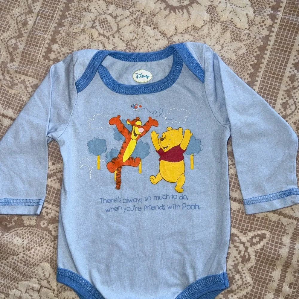 Disney Blue Winnie the Pooh Kids One Piece 3-6 Month